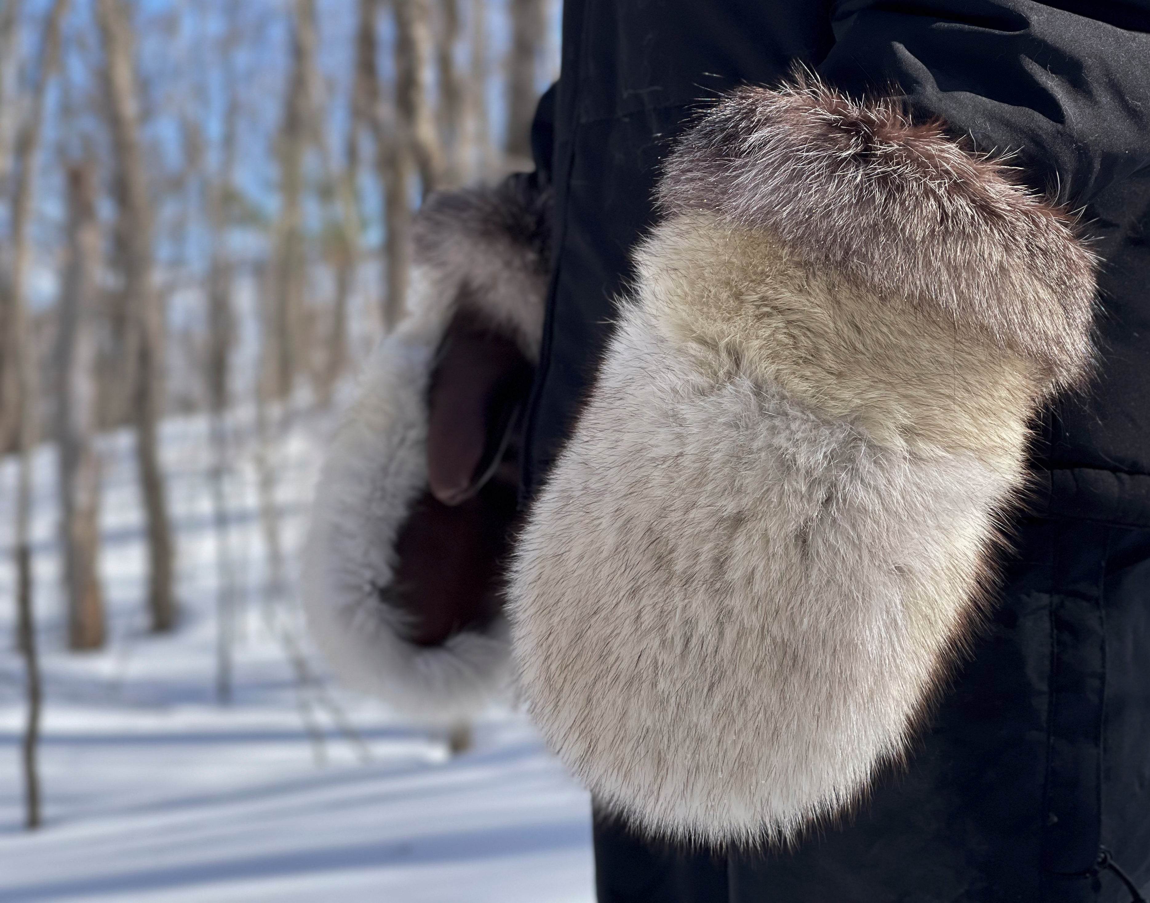 Moufle - Renard blanc et Argenté