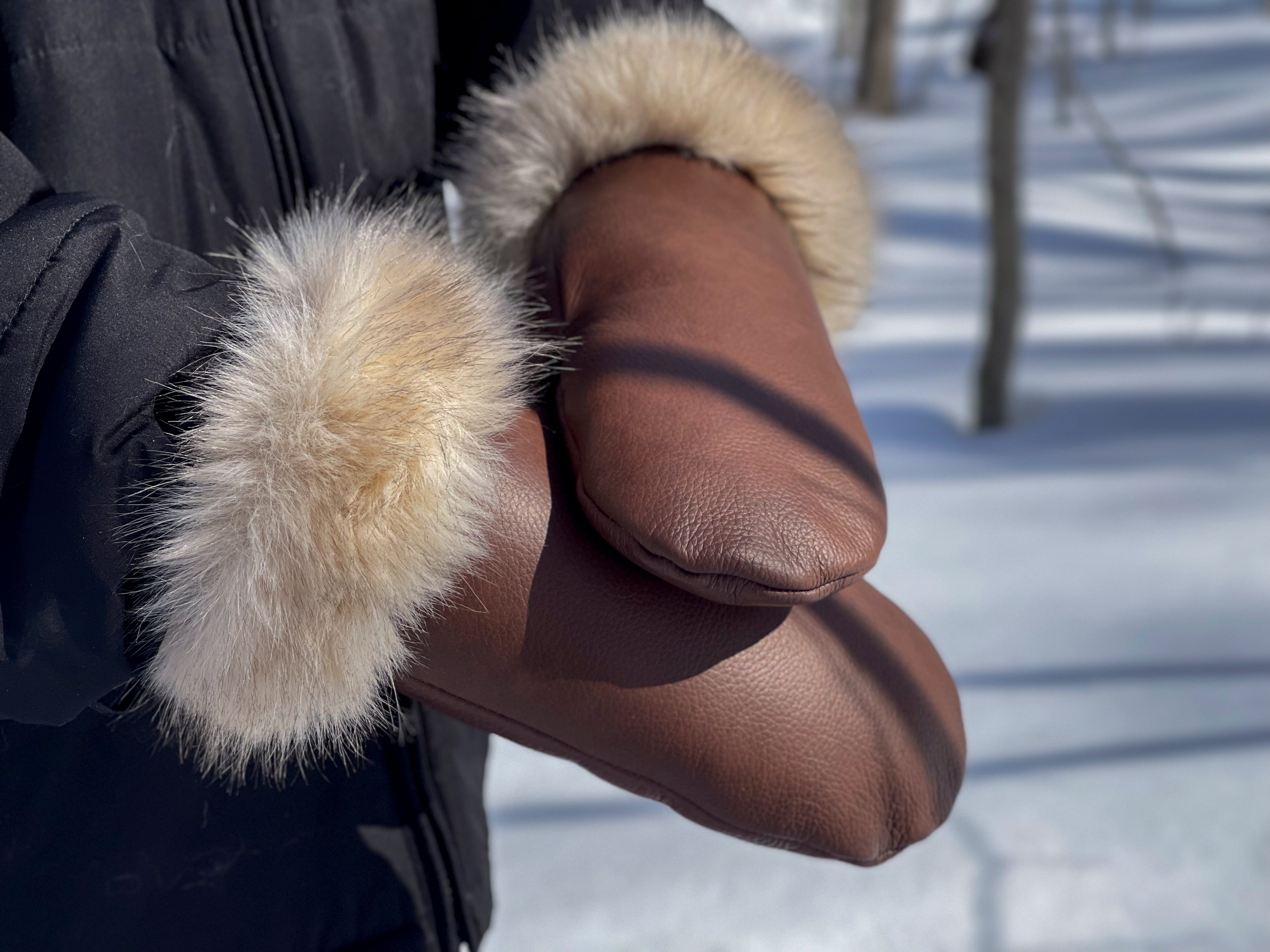 Moufle - Cuir & Renard