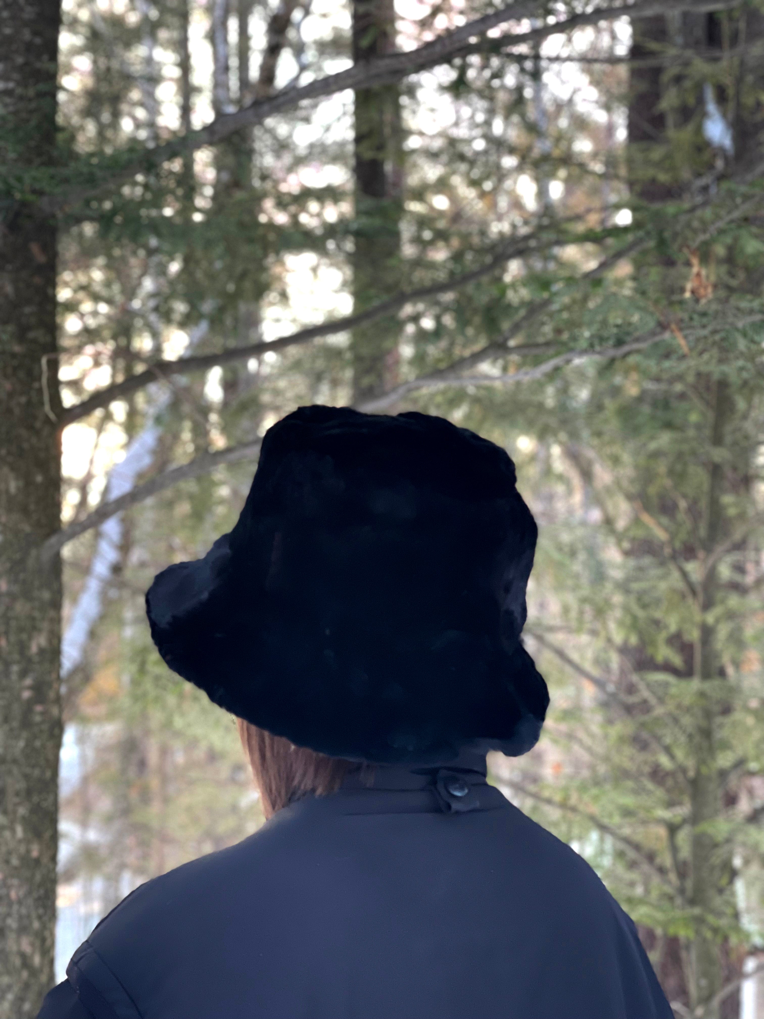 Bucket Hat - Vison rasé noir
